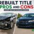Rebuilt title car before and after repair